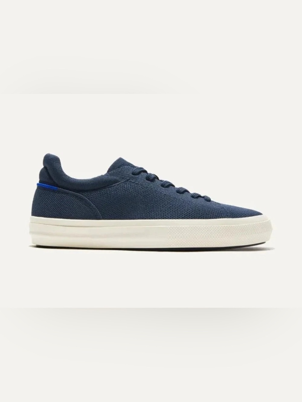 Rothy's Navy Knit Low-Top Sneakers with Cream Sole size M8.5 W10 💙